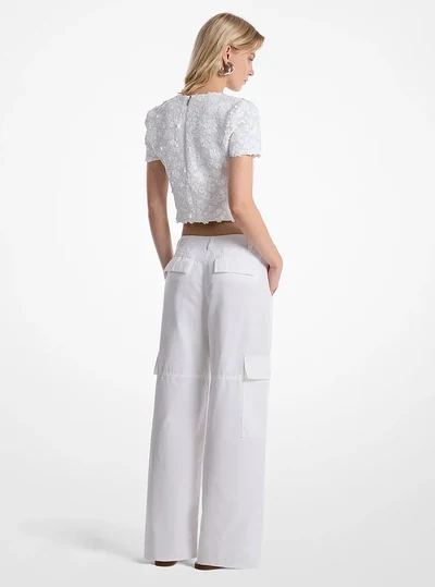 MICHAEL Michael Kors Cotton Cargo Pants, White