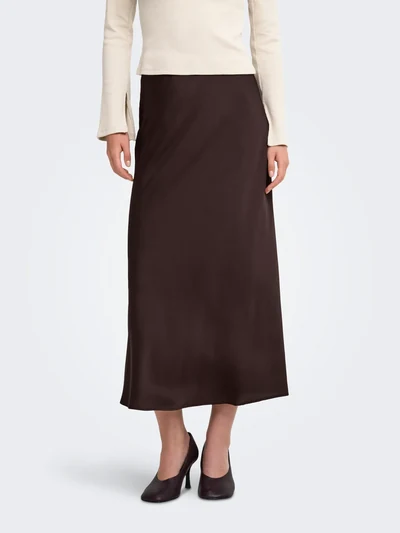 ONLY ONLCHIGO Long skirt, Black Coffee