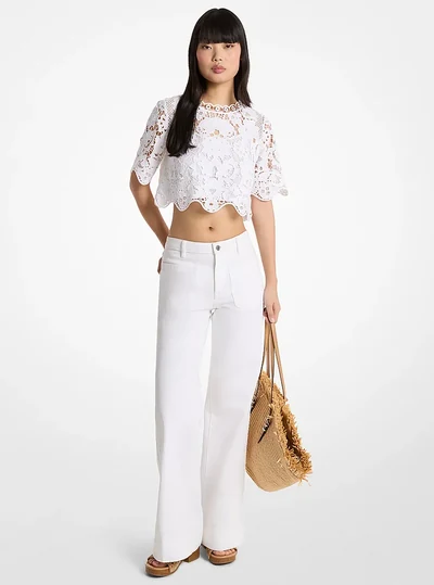 MICHAEL Michael Kors Violette Denim Jeans, OPTIC WHITE