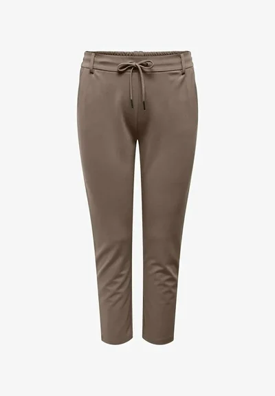 ONLY CARMAKOMA CARGOLDTRASH LIFE CLASSIC PANT NOOS - Trousers - balsam green, Brown