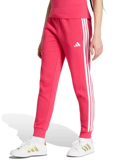 adidas SPORTSWEAR Workout Pants 'ESSENTIALS 3-STRIPES FLEECE SLIM', Power Pink
