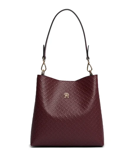 Tommy Hilfiger Shoulder Bag 'MONO', bordeaux