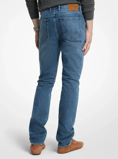 Michael Kors Mens Parker Slim-Fit Denim Jeans, DUSK BLUE WASH