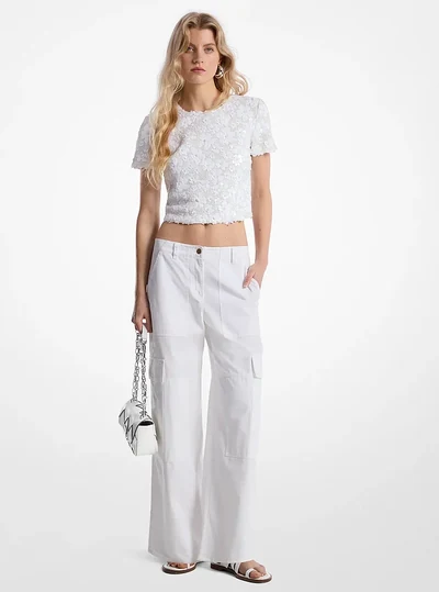 MICHAEL Michael Kors Cotton Cargo Pants, White