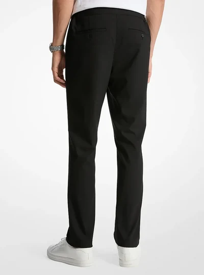 Michael Kors Mens Woven Drawstring Trousers, Black