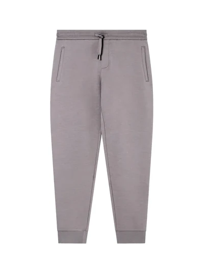 ARMANI EXCHANGE Bonded stretch cotton joggers with ribbed cuffs Icon, Beige