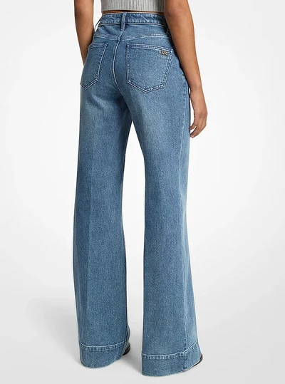 MICHAEL Michael Kors Isla High-Rise Stretch Denim Jeans, DUSK BLUE WASH