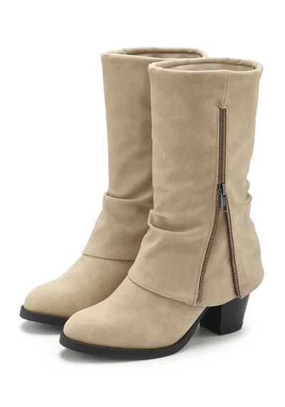 LASCANA Stiefel "Stiefelette, Boots, Cowboy-Stiefel,", Beige