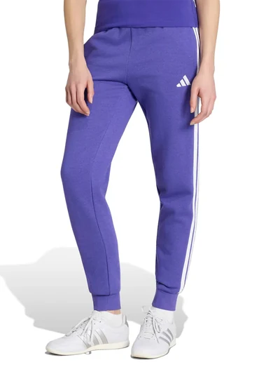 adidas SPORTSWEAR Workout Pants 'ESSENTIALS 3-STRIPES FLEECE SLIM', Pure Purple