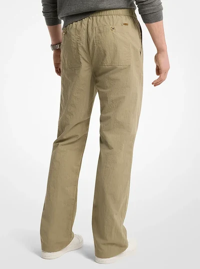 Michael Kors Mens Crinkled Nylon Pants, DUSTY SAGE
