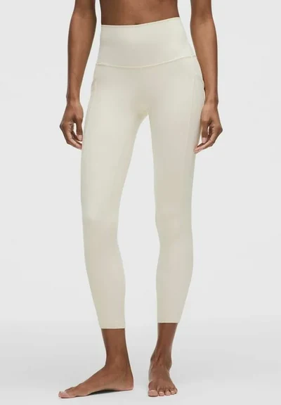 lululemon ALIGN™ FOLDOVER RELAXED - Trousers - black-, light ivory