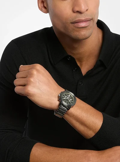 Michael Kors Oversized Prescott Gunmetal Watch, GUNMETAL