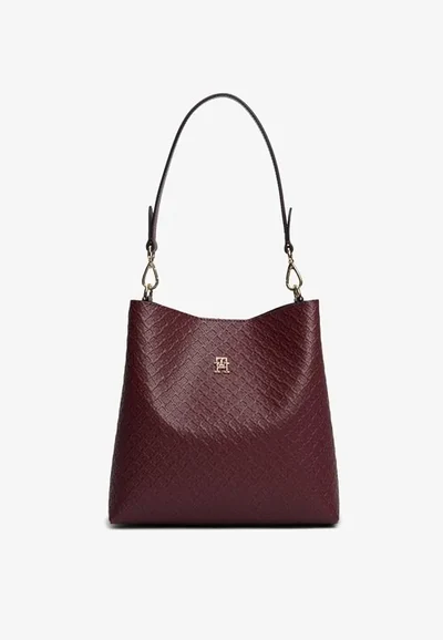 Tommy Hilfiger Shoulder Bag 'MONO', bordeaux