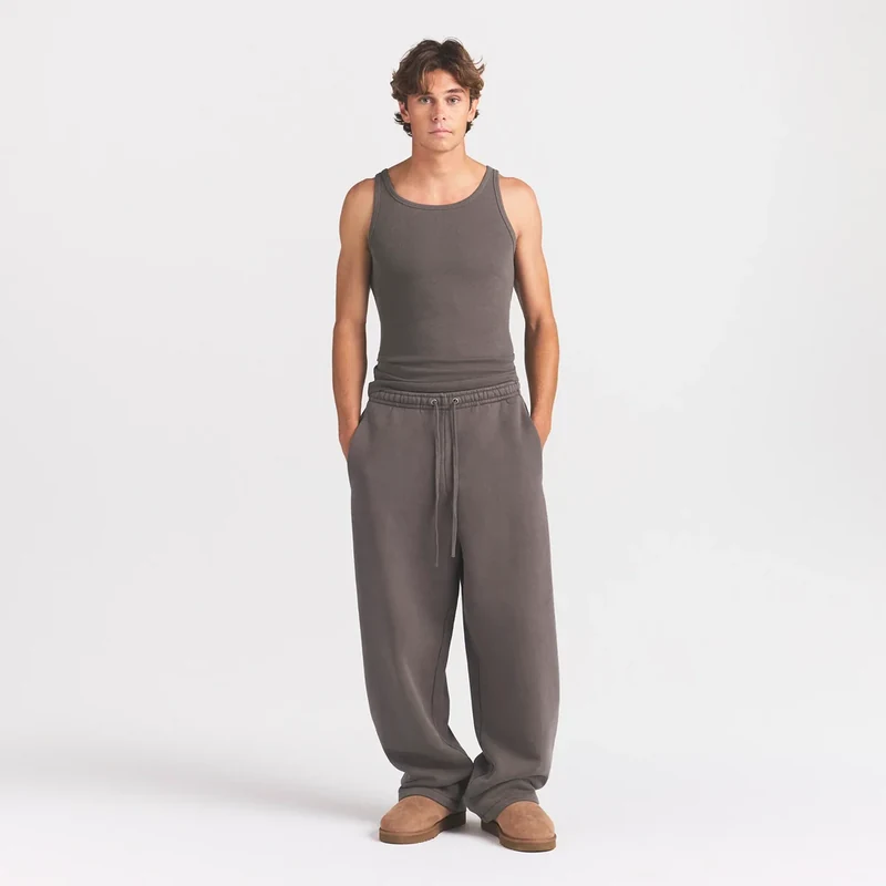 SKIMS Heavyweight Fleece Mens Straight Leg Pant | Sterling, Sterling