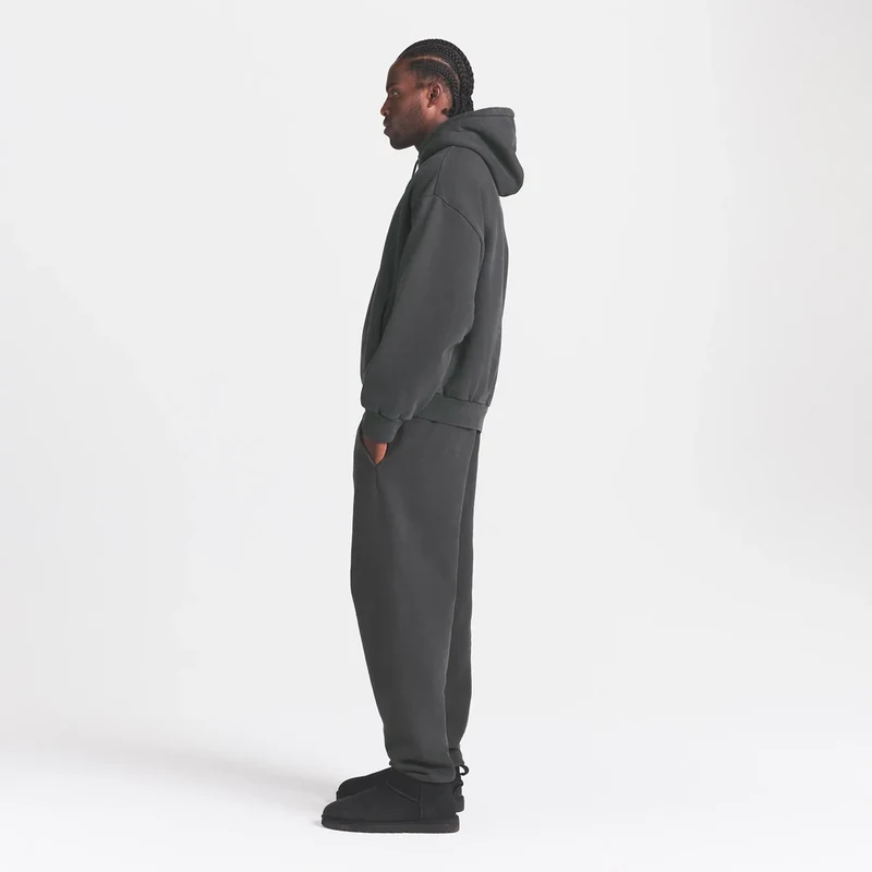 SKIMS Heavyweight Fleece Mens Straight Leg Pant | Onyx, Onyx