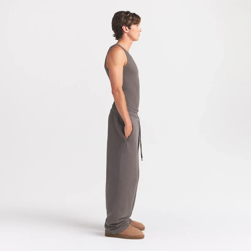 SKIMS Heavyweight Fleece Mens Straight Leg Pant | Sterling, Sterling